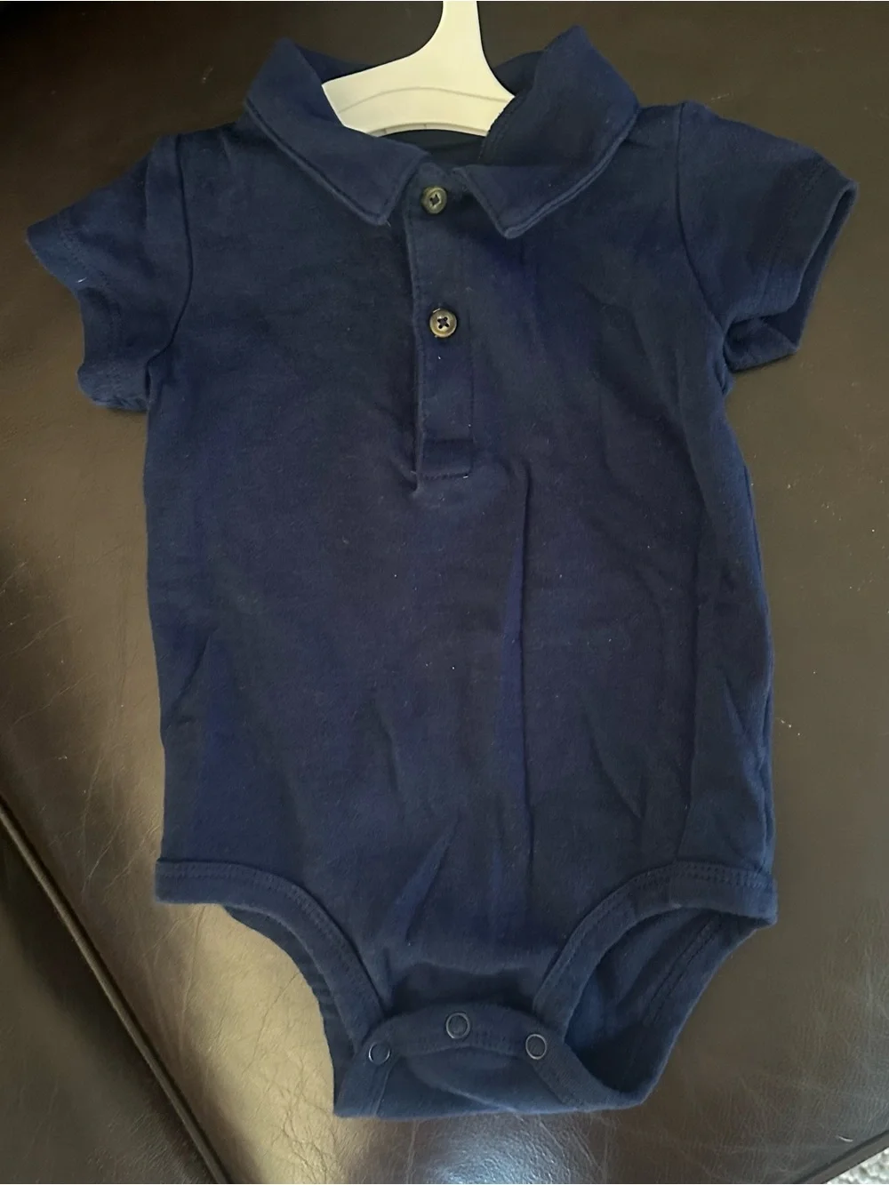 Carters, Tan Safari-Print Baby Overalls with Navy Shirt, 12 mos